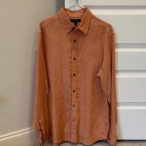 Banana Republic Men's Terracotta Button-Down Shirt
